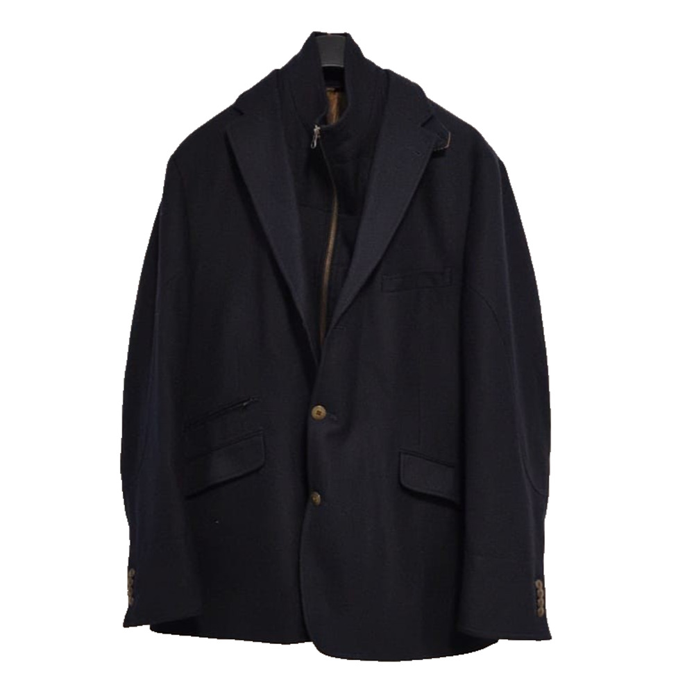 Kroon Ritchie Navy blue Hybrid Sport Coat Blue Blazer Wool Cashmere 46R $425 - Picture 3 of 16